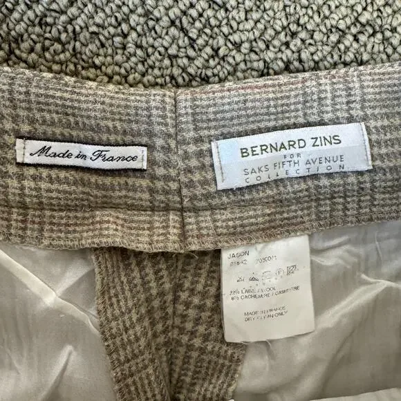 Bernard Zins Saks Fifth Avenue Wool Cashmere Pants US Women's 16 Plus - Picture 4 of 6